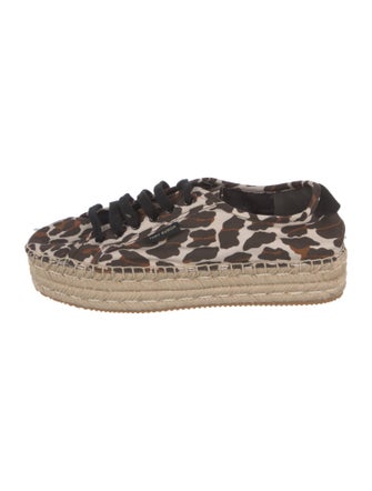 Tory Burch Canvas Animal Print Espadrille Sneakers