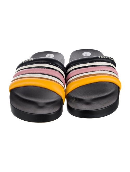 Tory Burch Leather Printed Slides