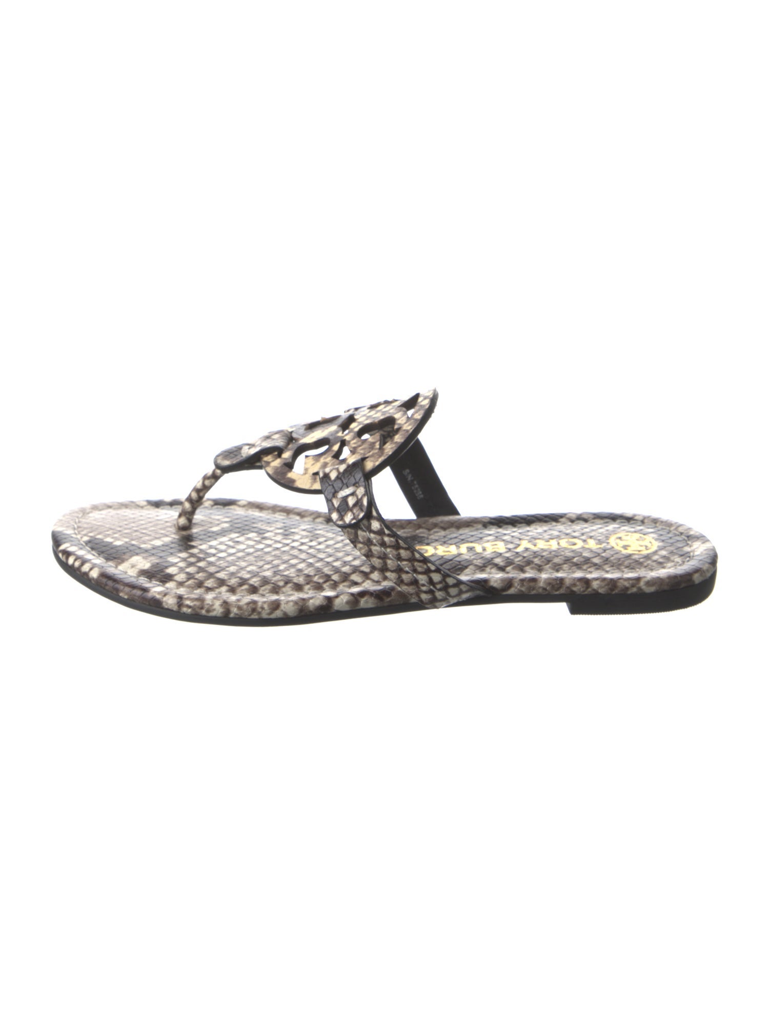 Tory Burch Leather Animal Print Flats