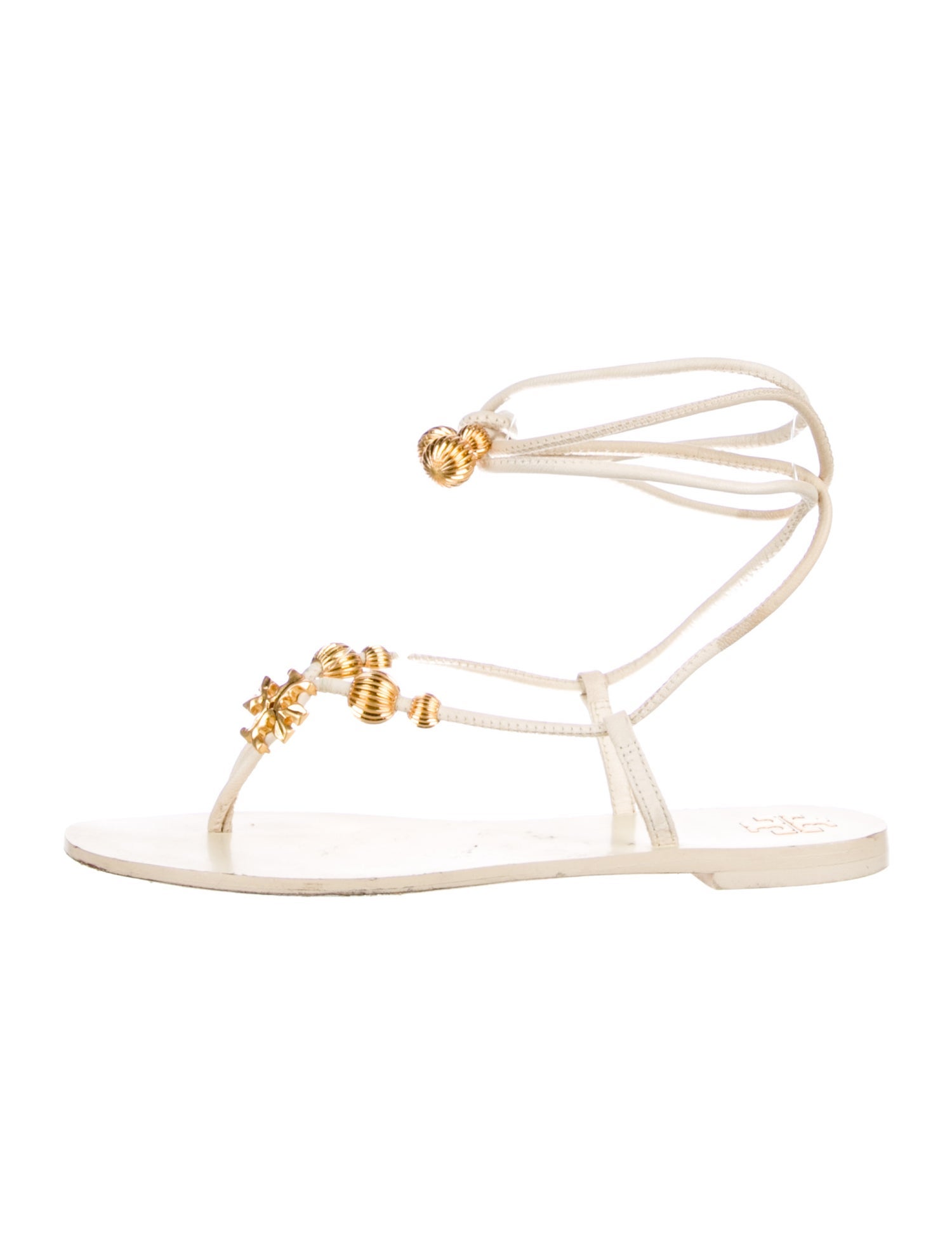 Tory Burch Leather Animal Print Gladiator Sandals