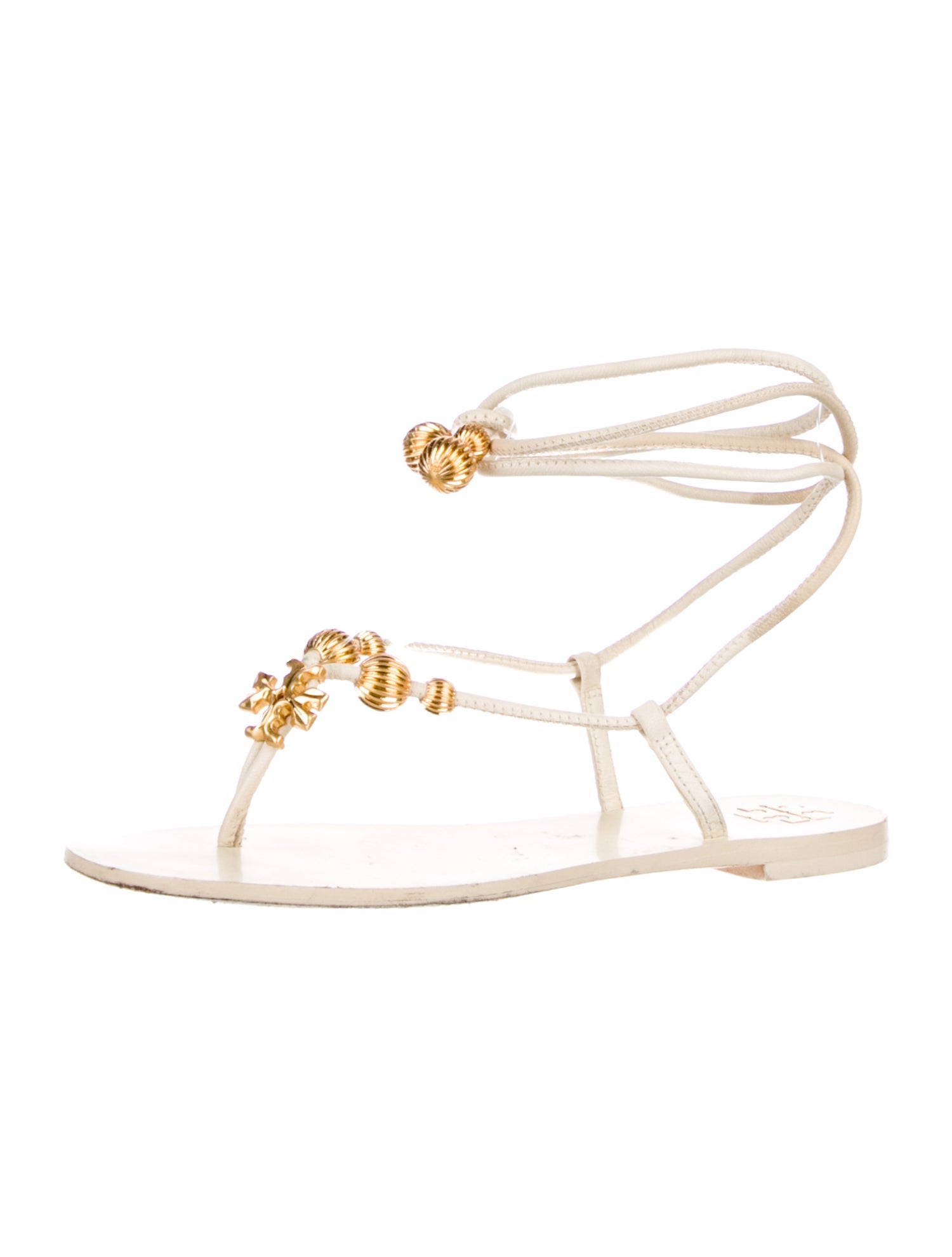 Tory Burch Leather Animal Print Gladiator Sandals