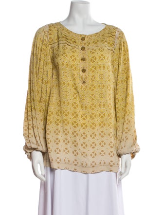 Tory Burch Silk Printed Blouse