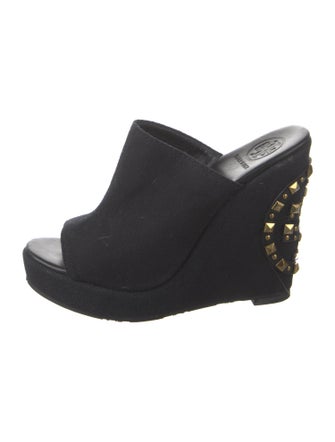 Tory Burch Canvas Studded Accents Slides