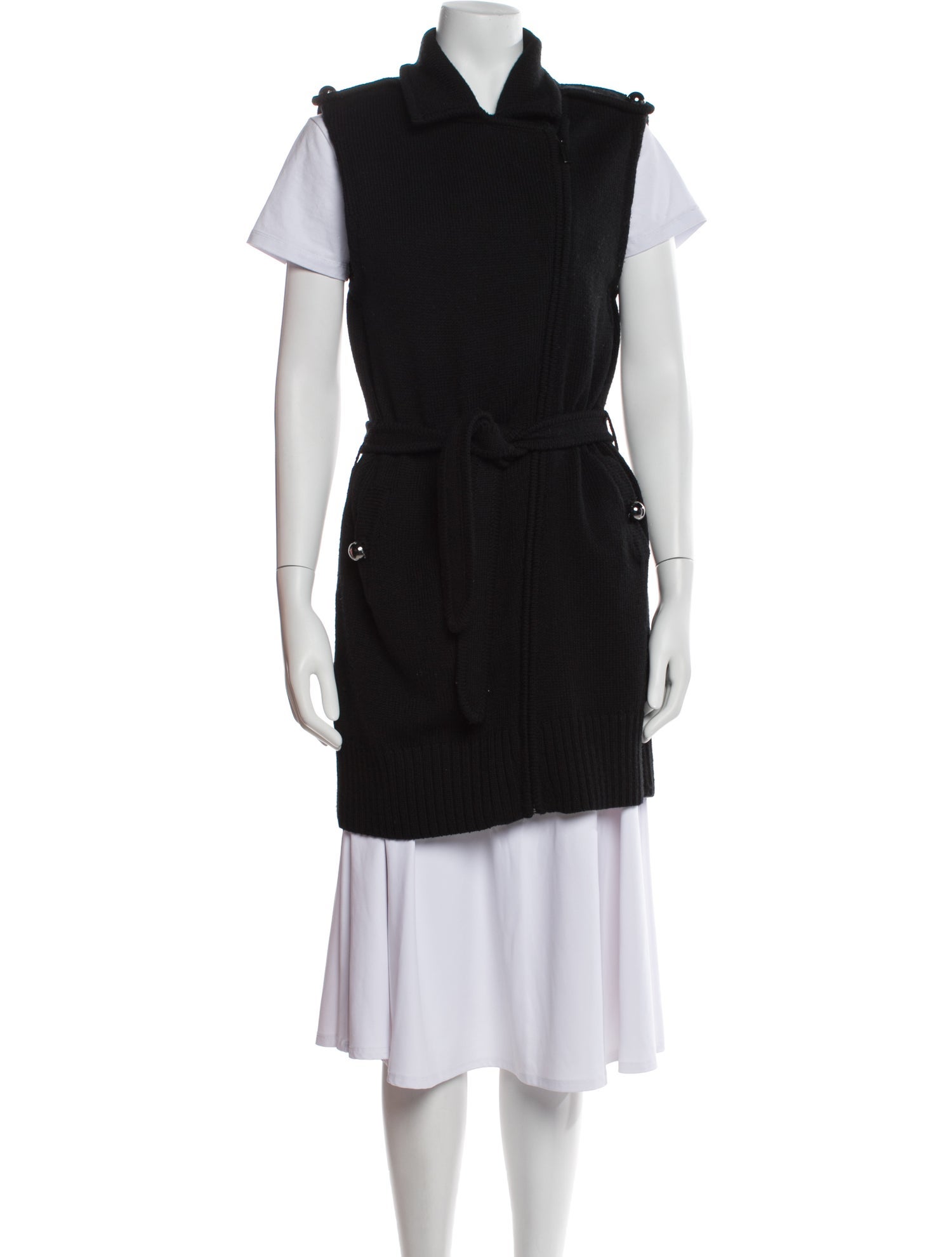 Tory Burch Merino Wool Open Front Sweater