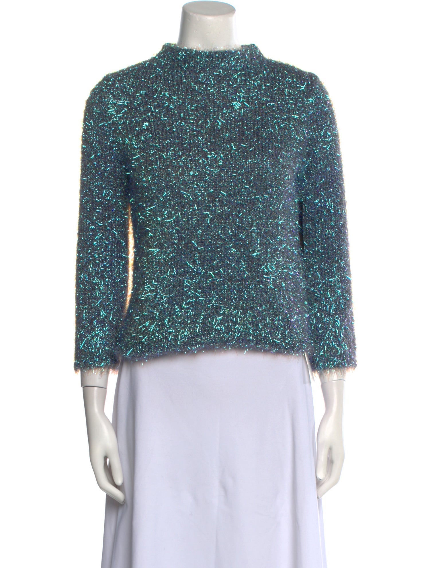 Tory Burch Printed Mock Neck Sweater w/ Tags