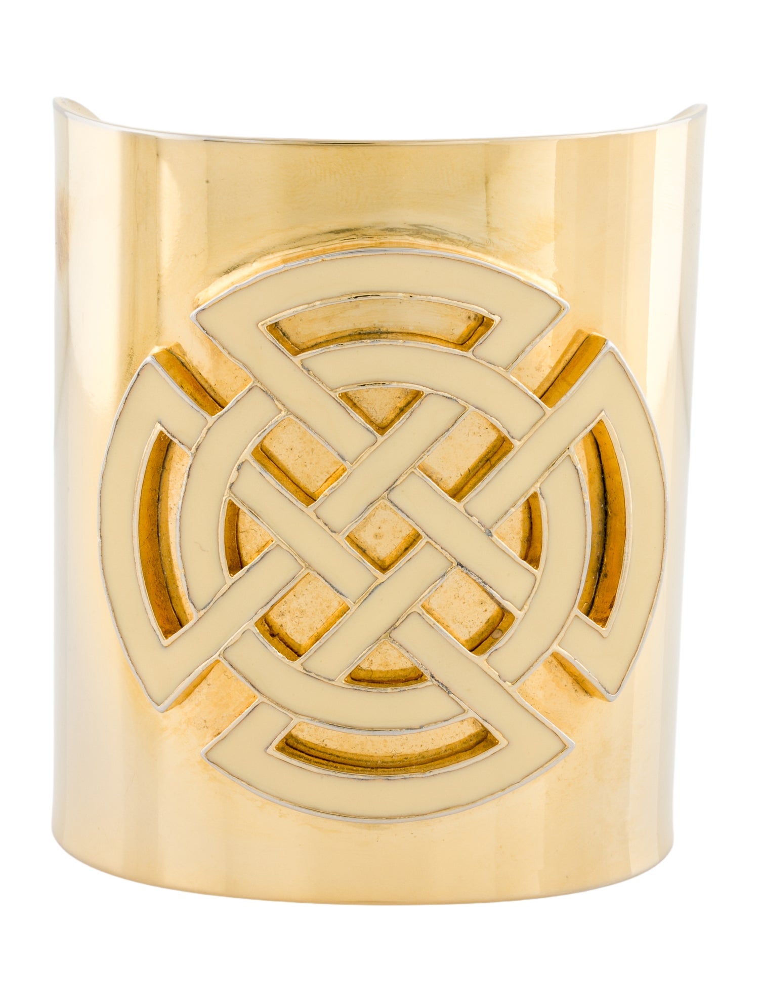 Tory Burch Enamel Wide Cuff Bracelet