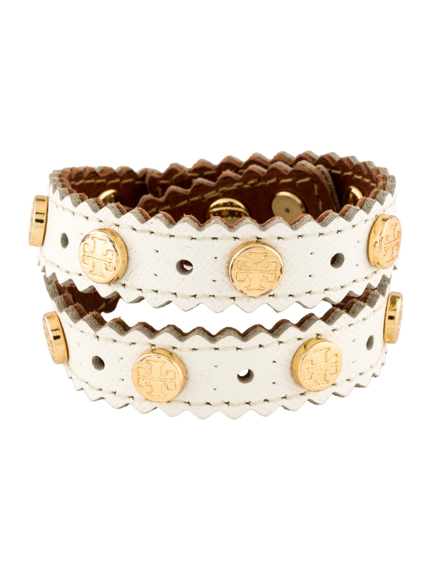 Tory Burch Leather Double Wrap Bracelet