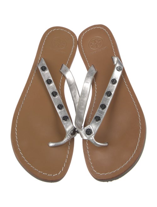 Tory Burch Leather Printed Flip Flops