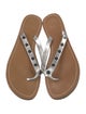 Tory Burch Leather Printed Flip Flops