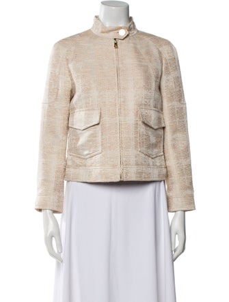 Tory Burch Tweed Pattern Utility Jacket