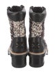 Tory Burch Tweed Tweed Pattern Combat Boots