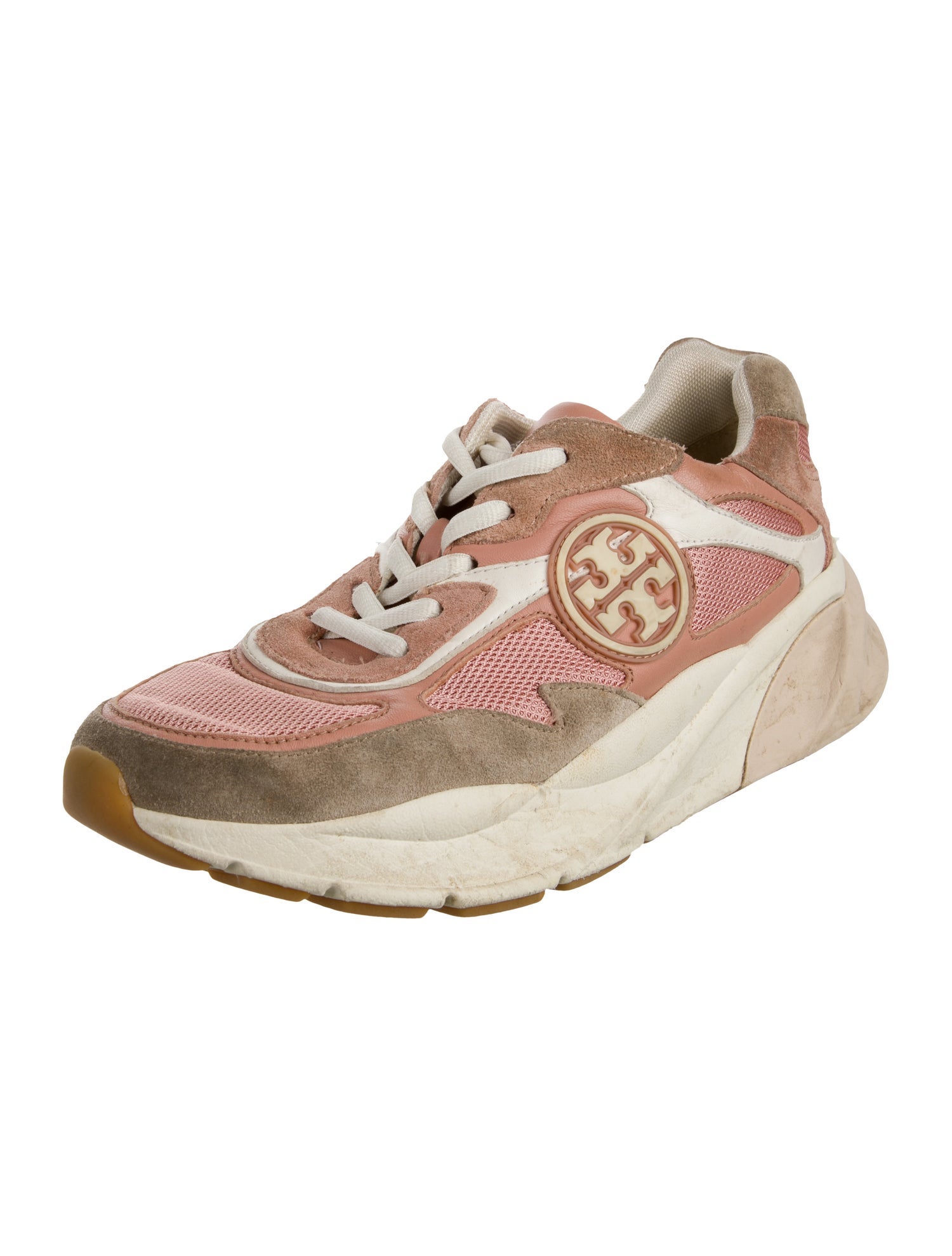 Tory Burch Mesh Colorblock Pattern Sneakers