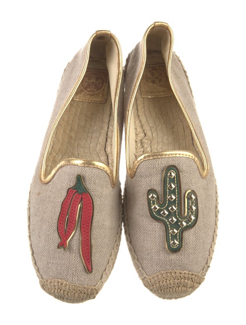 Tory Burch Canvas Studded Accents Espadrilles