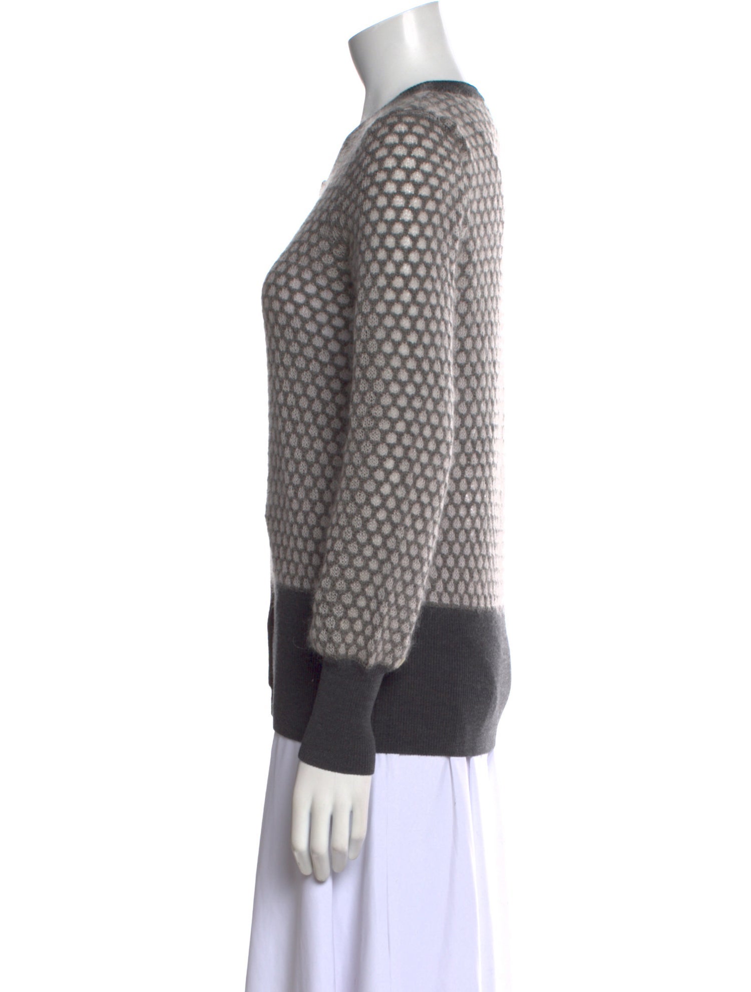 Tory Burch Printed Crew Neck Sweater