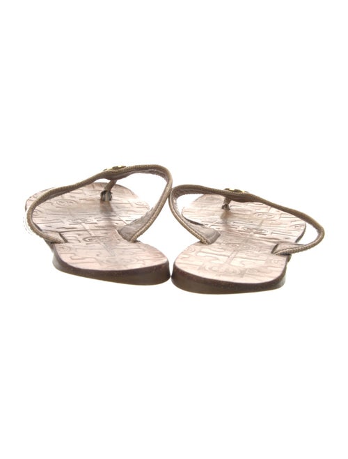 Tory Burch Signature Logo Leather Slides