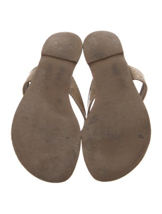 Tory Burch Signature Logo Leather Slides