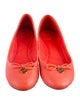 Tory Burch Leather Bow Accents Ballet Flats