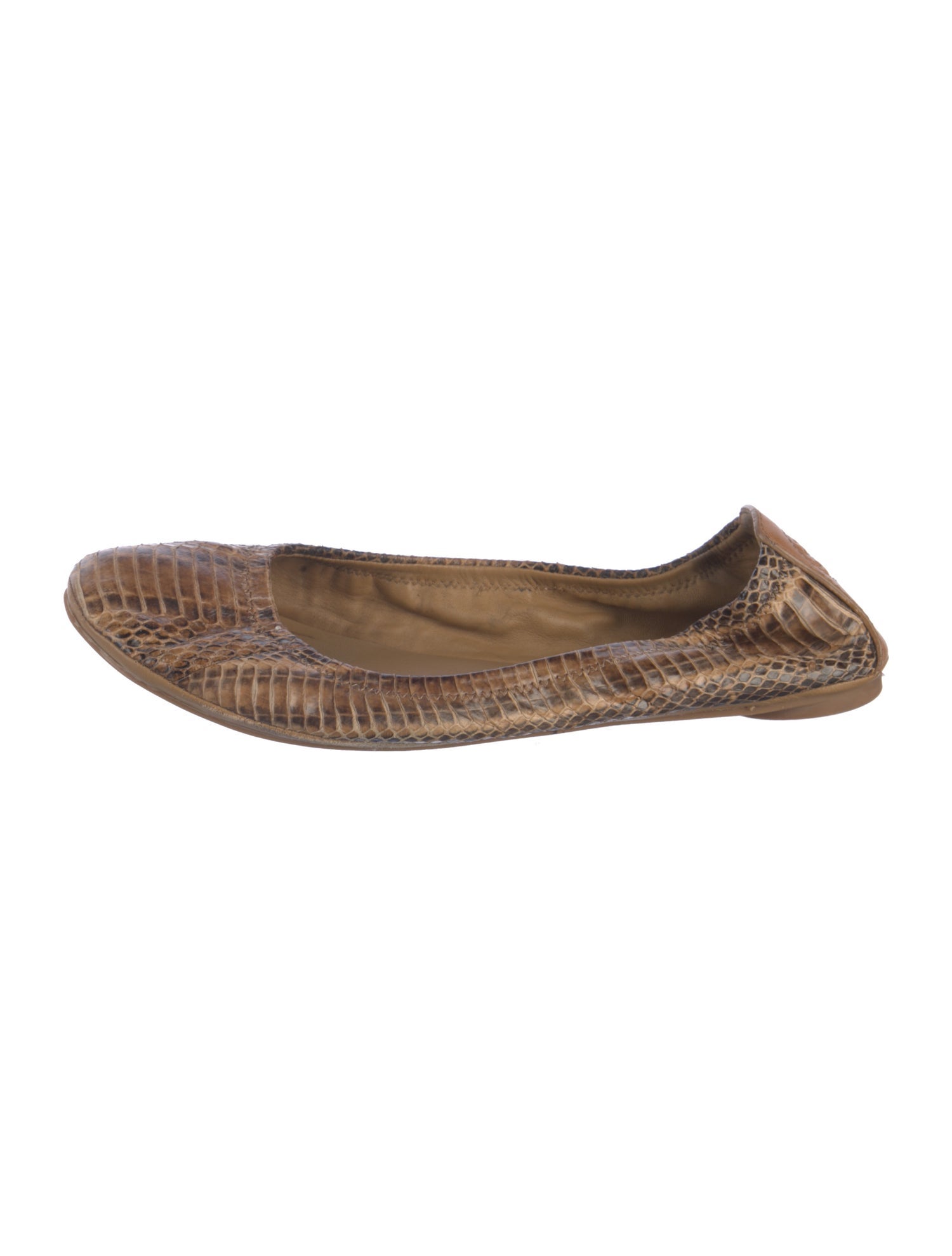 Tory Burch Snakeskin Animal Print Ballet Flats