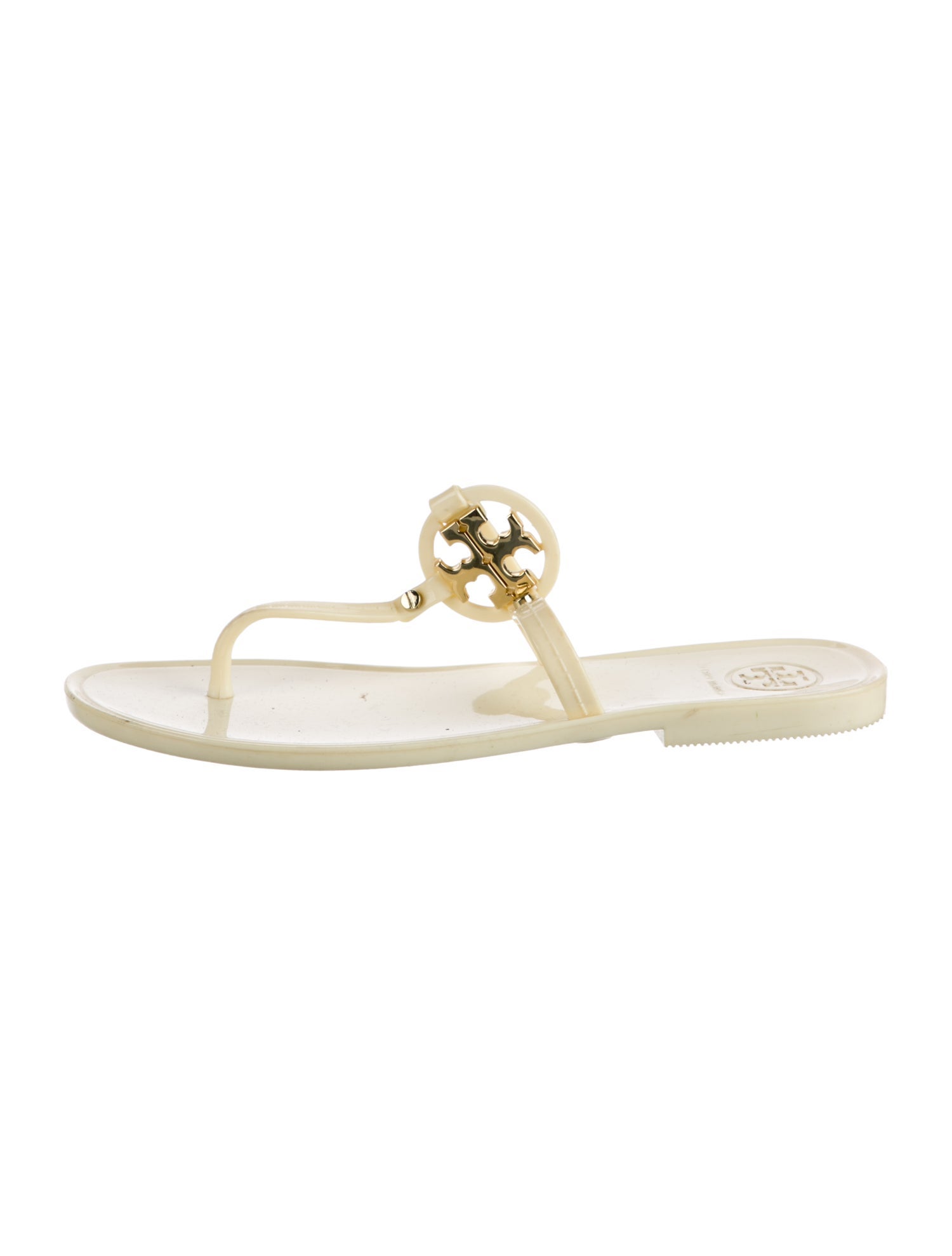 Tory Burch Rubber T-Strap Sandals