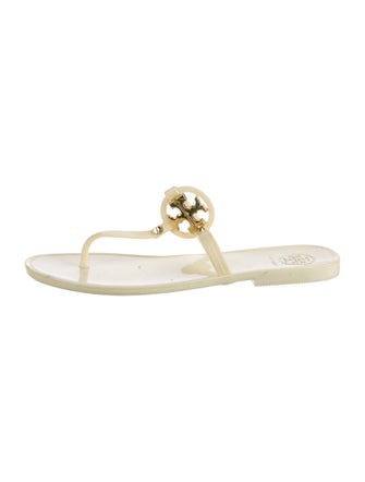 Tory Burch Rubber T-Strap Sandals