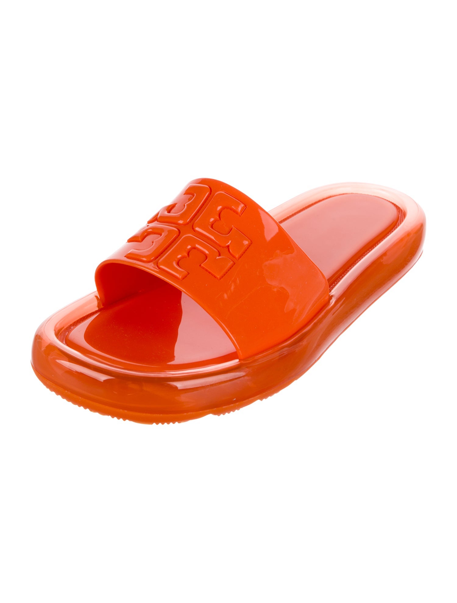 Tory Burch Interlocking CC Logo Rubber Slides