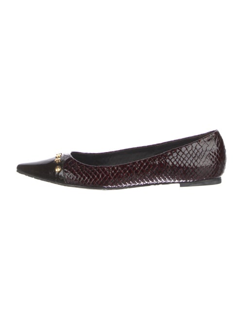 Tory Burch Patent Leather Animal Print Ballet Flats