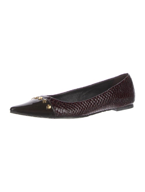 Tory Burch Patent Leather Animal Print Ballet Flats