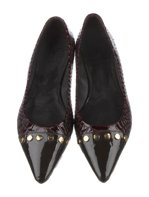 Tory Burch Patent Leather Animal Print Ballet Flats
