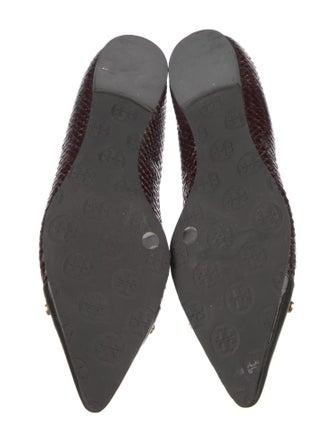 Tory Burch Patent Leather Animal Print Ballet Flats