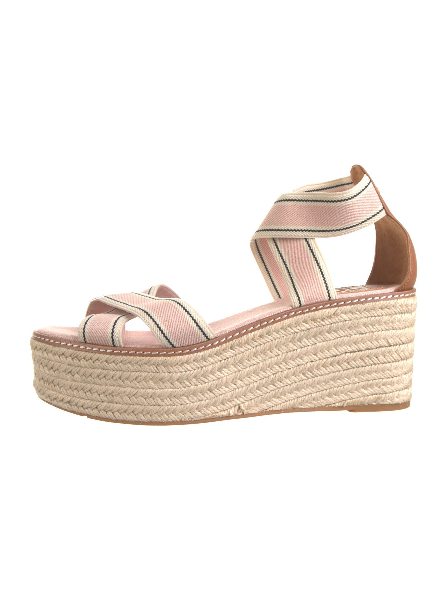Tory Burch Canvas Colorblock Pattern Espadrilles