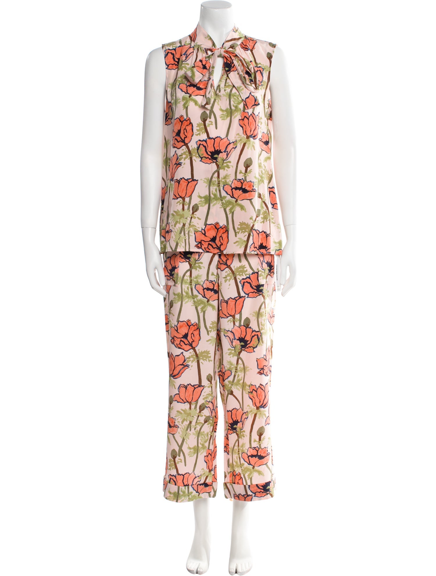 Tory Burch Silk Printed Pant Set