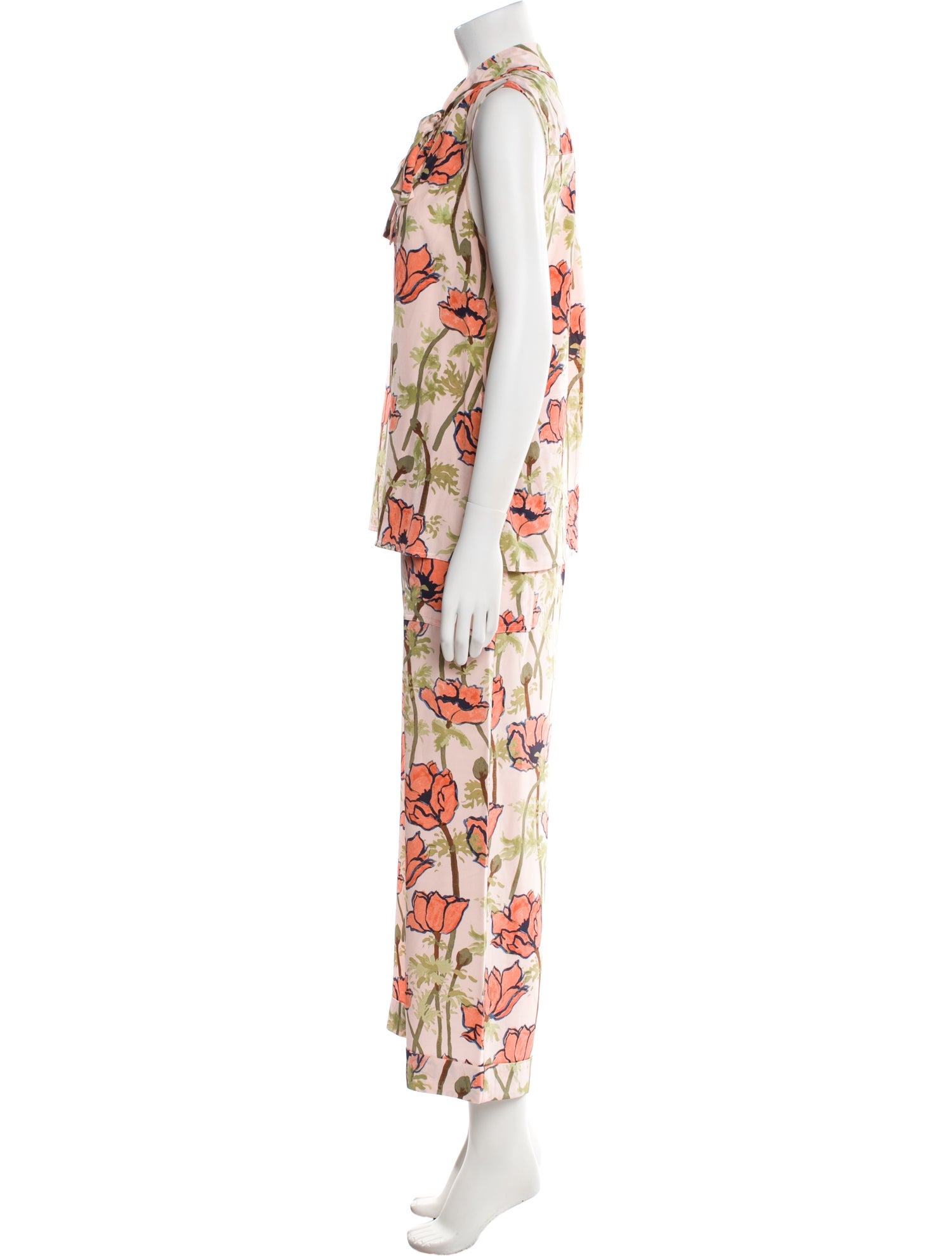 Tory Burch Silk Printed Pant Set