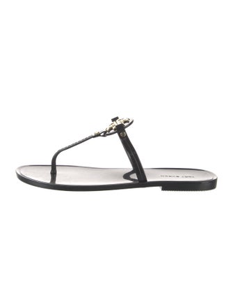 Tory Burch Rubber T-Strap Sandals