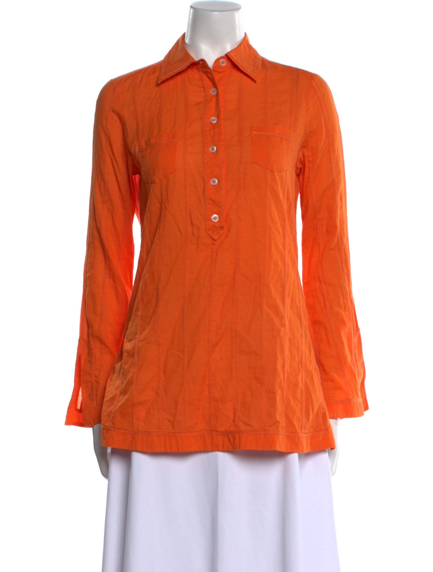 Tory Burch Long Sleeve Button-Up Top