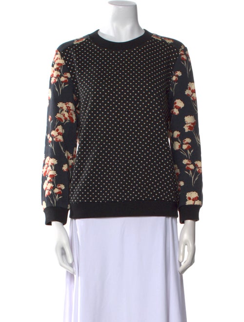 Tory Burch Polka Dot Print Crew Neck Sweatshirt