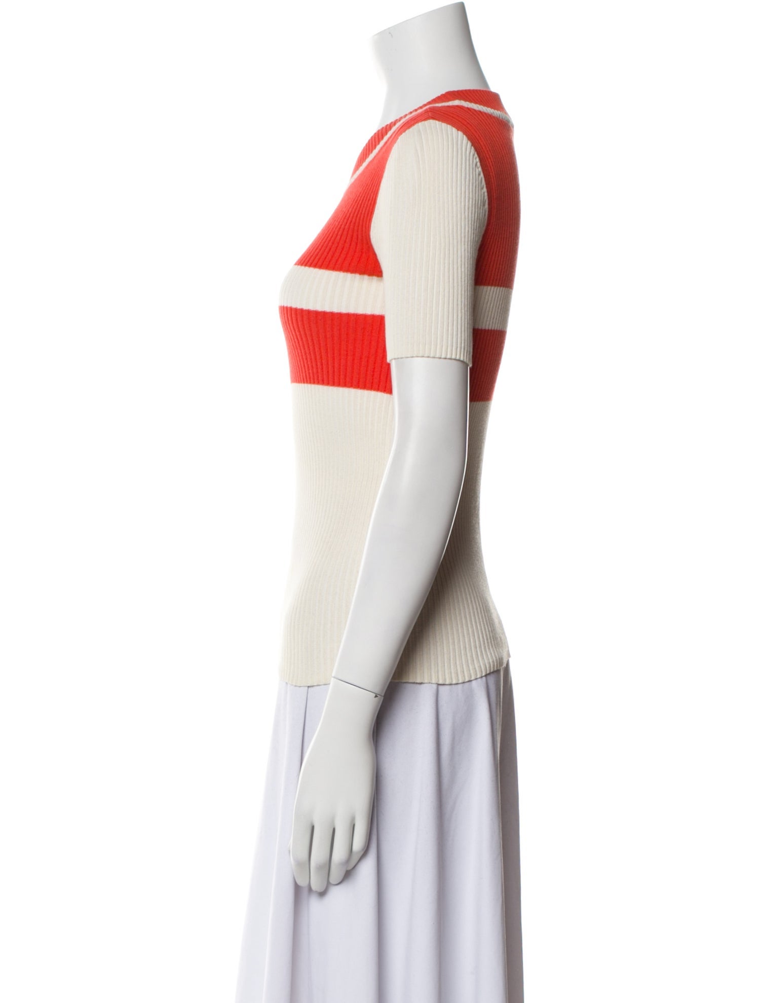 Tory Burch Striped Crew Neck Top