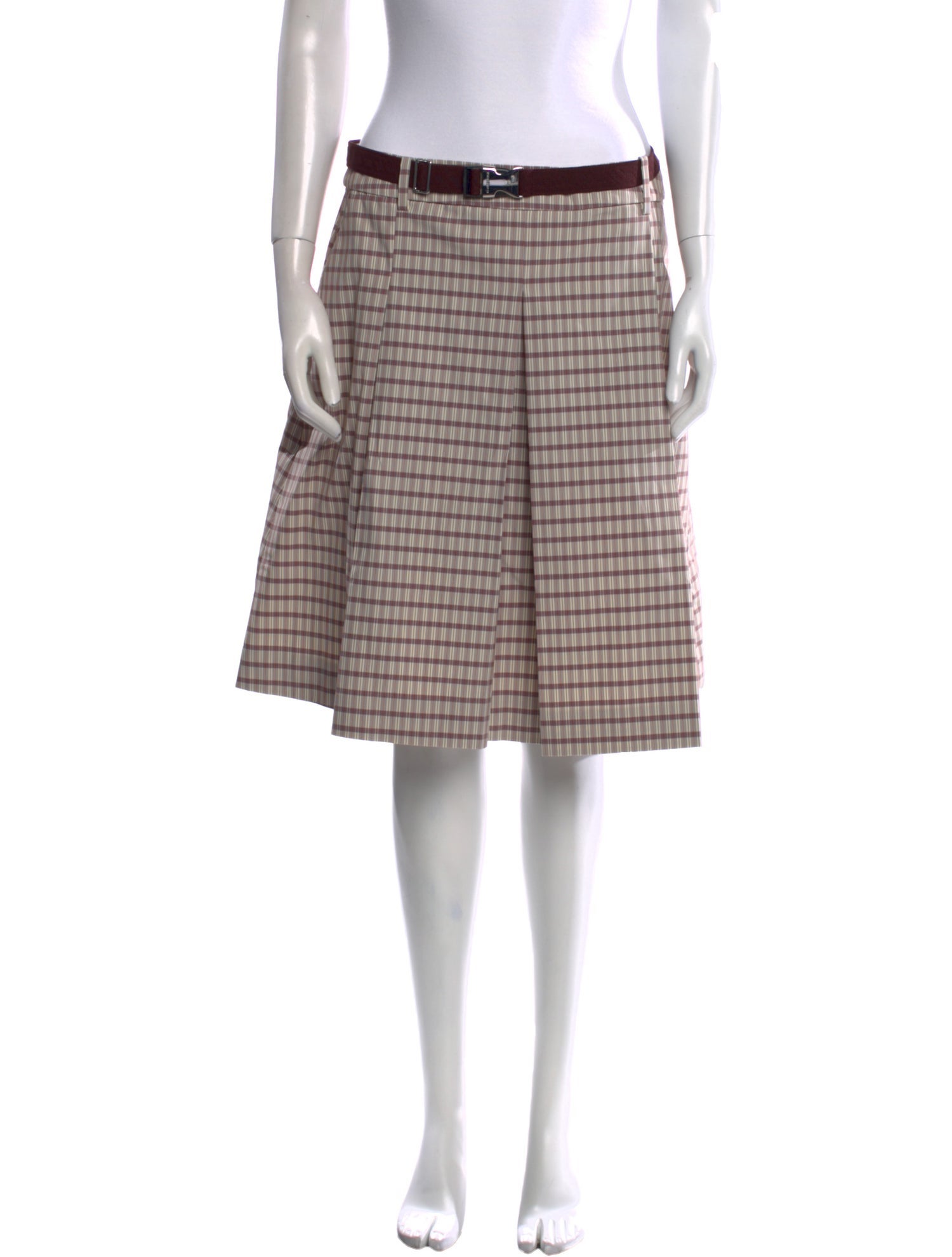 Tory Burch Plaid Print Knee-Length Skirt w/ Tags