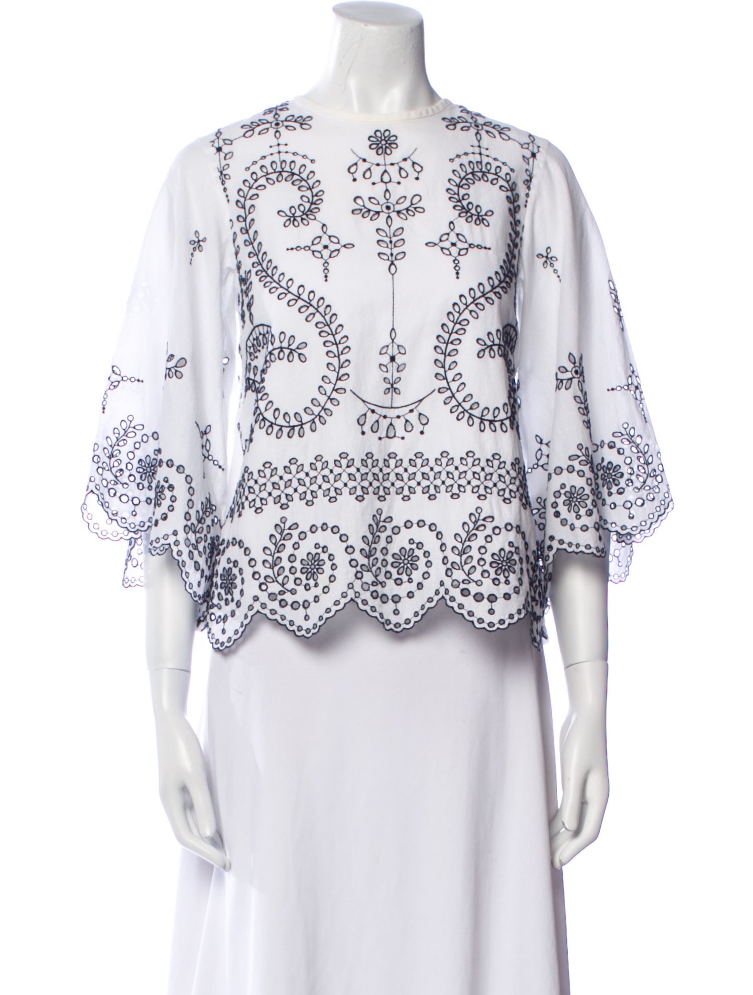 Tory Burch Printed V-Neck Crop Top