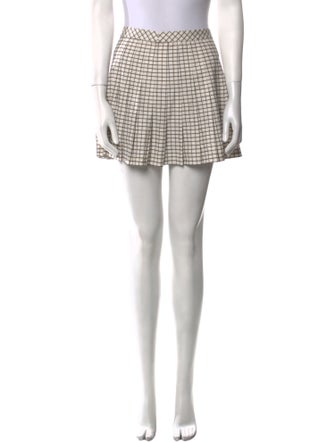 Tory Burch Plaid Print Mini Skirt
