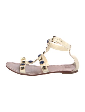 Tory Burch Leather Studded Accents Gladiator Sandals