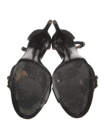 Tory Burch Suede Crystal Embellishments Sandals