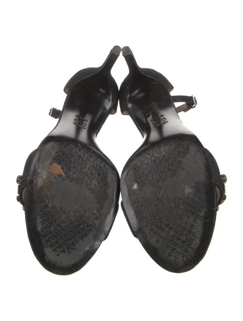 Tory Burch Suede Crystal Embellishments Sandals