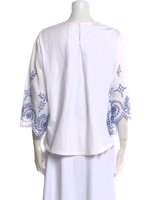 Tory Burch Printed Scoop Neck Top