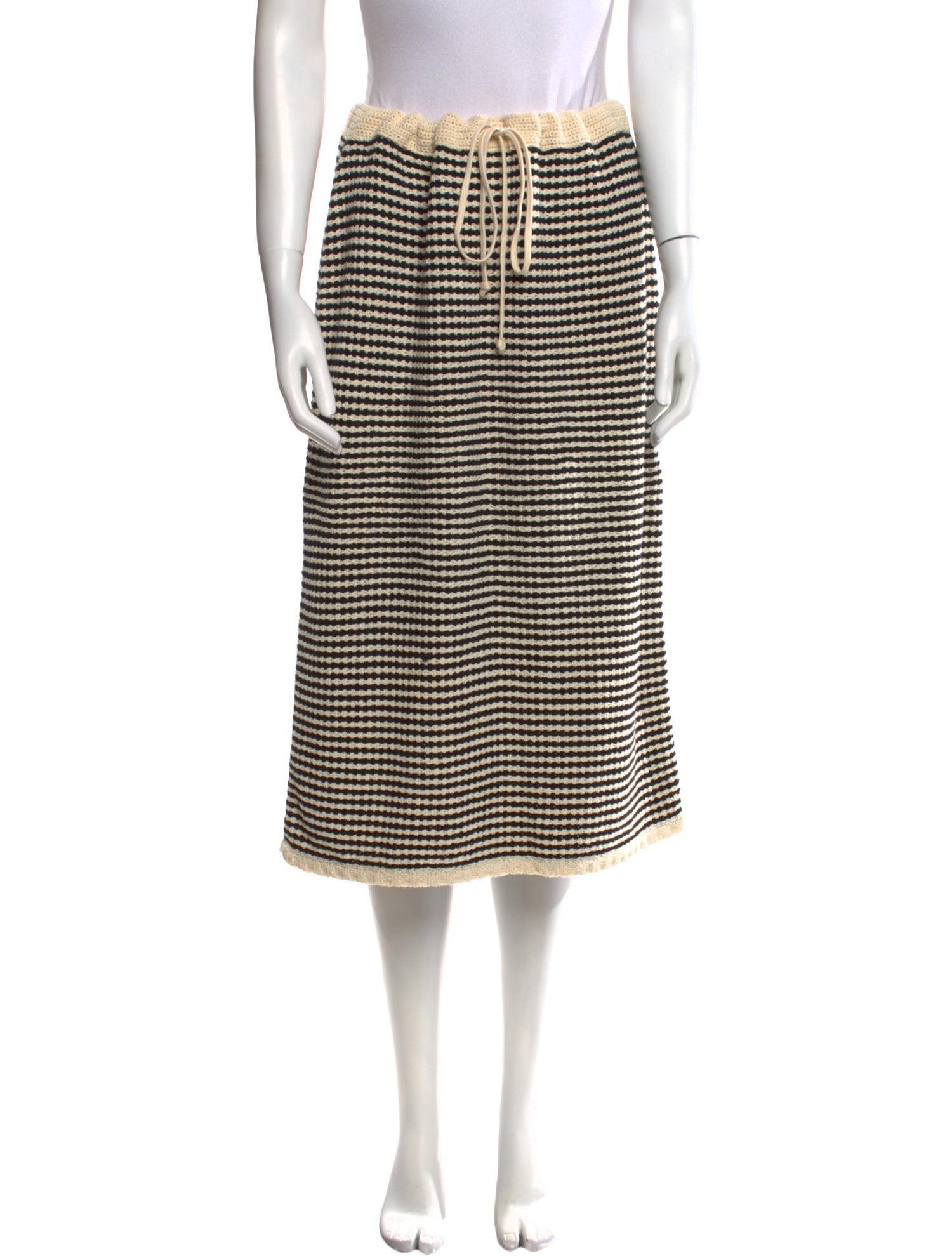 Tory Burch Striped Knee-Length Skirt