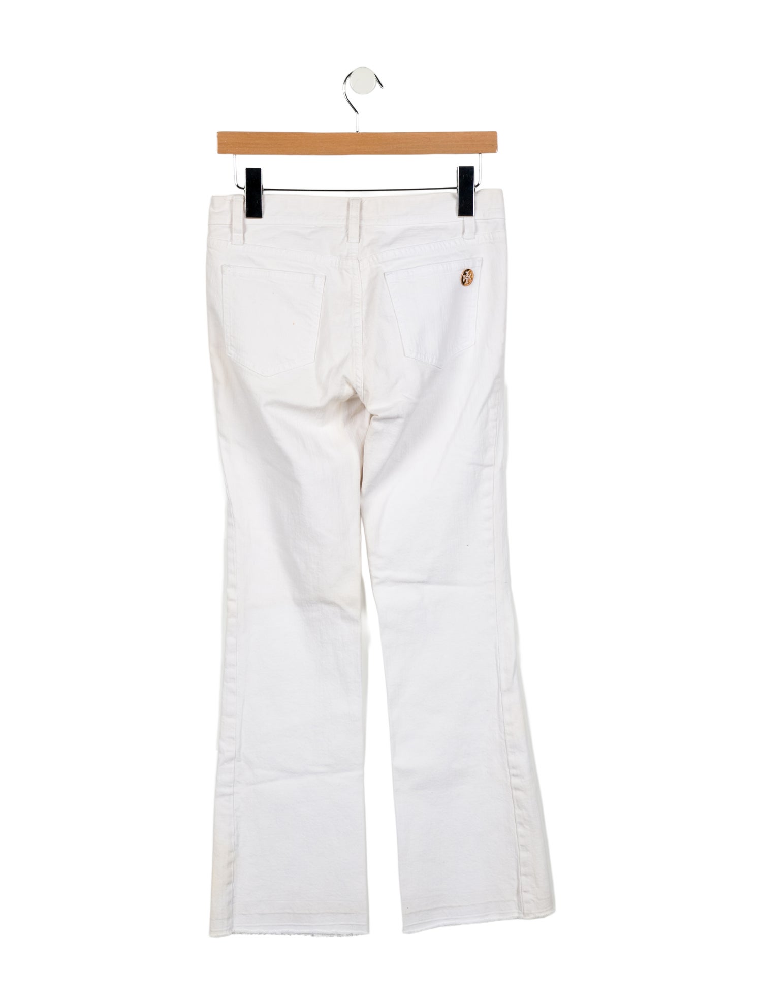 Tory Burch Low-Rise Straight Leg Jeans