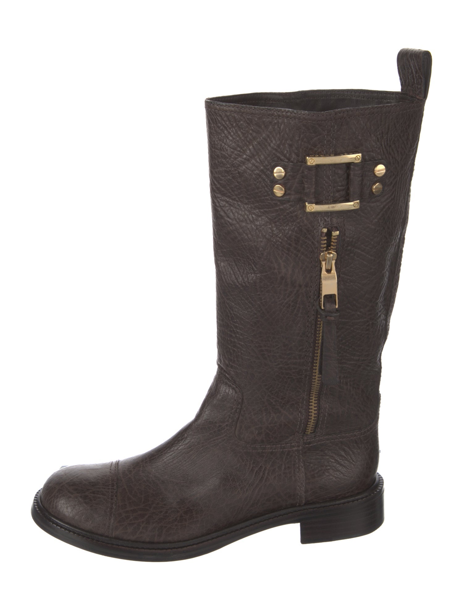 Tory Burch Leather Moto Boots