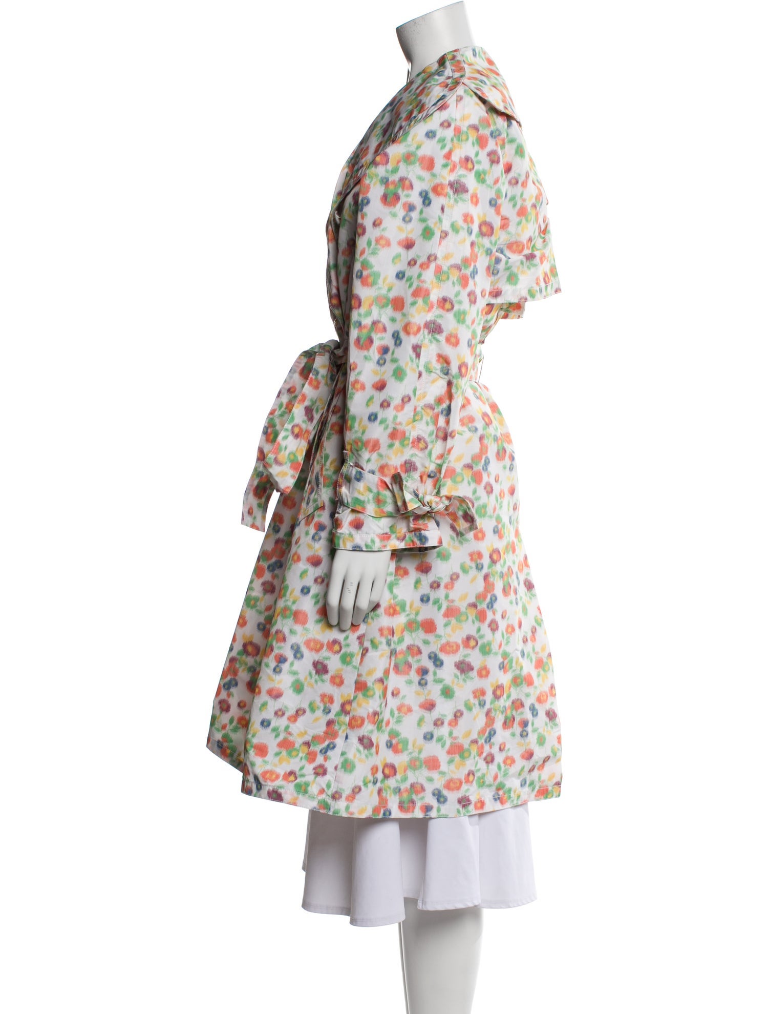 Tory Burch Floral Print Trench Coat