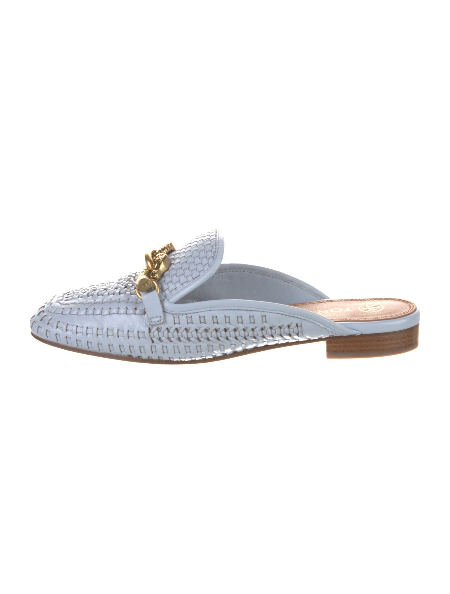 Tory Burch Leather Braided Accents Mules