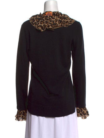 Tory Burch Wool Animal Print Sweater