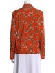 Tory Burch Floral Print Long Sleeve Button-Up Top